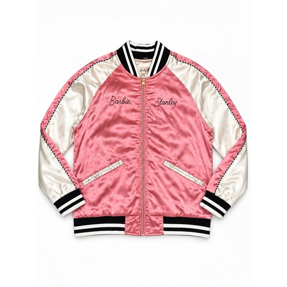 Straight To Hell Boogie Legends Records Barbie Stanley Pink Satin Jacket L